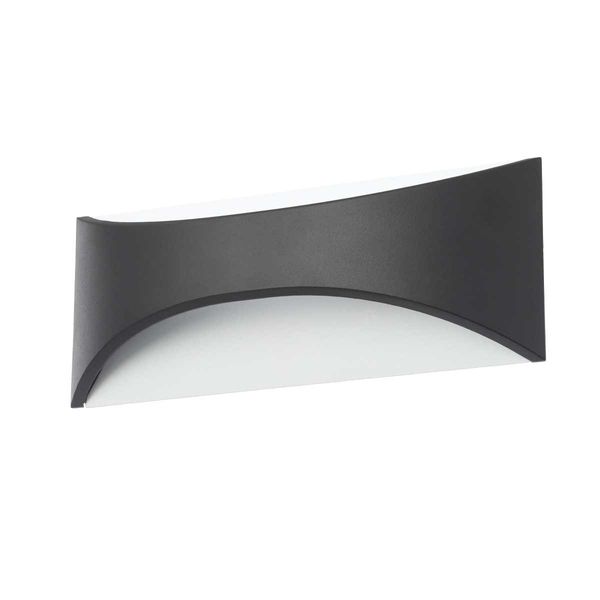 Stroud LED Up/Down Wall Light Black (275lm / 6W)