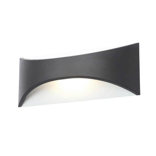 Stroud LED Up/Down Wall Light Black (275lm / 6W)