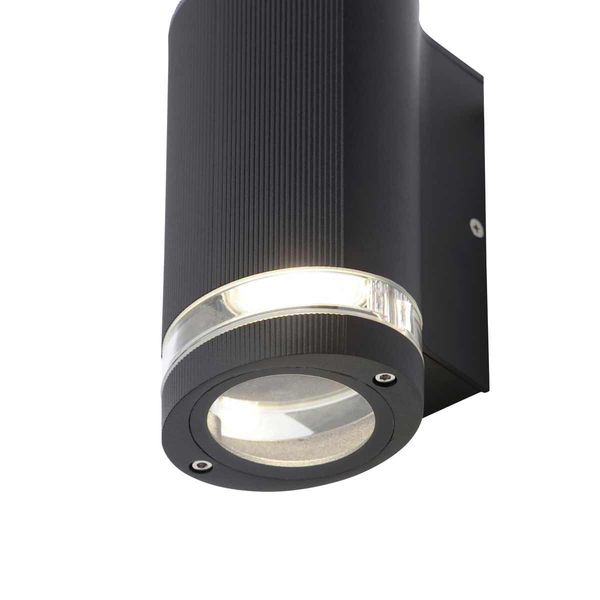 Helix GU10 LED Downlight with Ribbed Black Finish (1 Bulb)