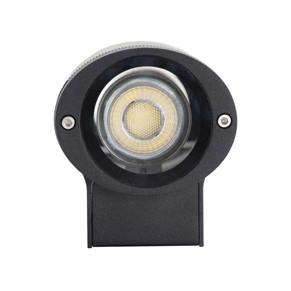 Helix LED GU10 Up/Down Wall Light with Ribbed Black Finish (2 Bulbs)
