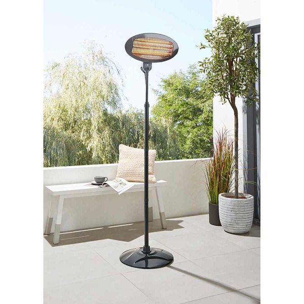 Opal Wall Mounted or Freestanding Outdoor Heater Black 2000W