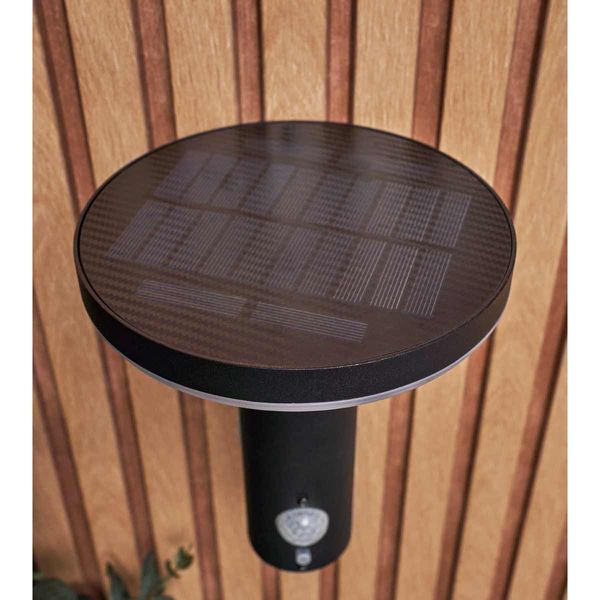 Clara Solar LED Wall Light with PIR Sensor Black (220Lm / 2W)