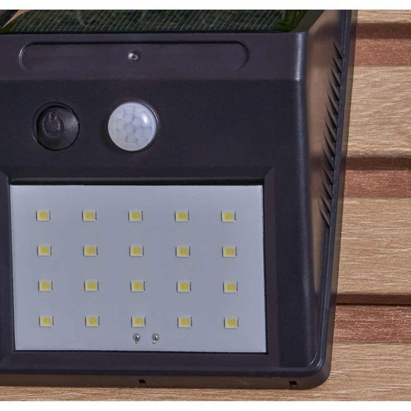 Marley Solar LED Wall Light with PIR Sensor Black (230lm / 4W)