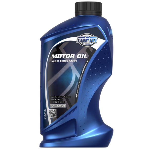 MPM Motor Oil SAE 20W-20 Super Single Grade Oil 1 Litre