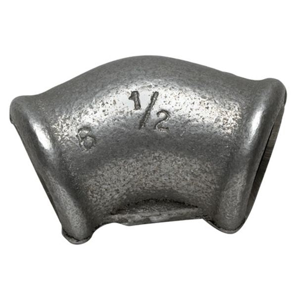 AG Black Iron 45 Degree Galvanised Elbow 1-1/2" BSP Female Ports