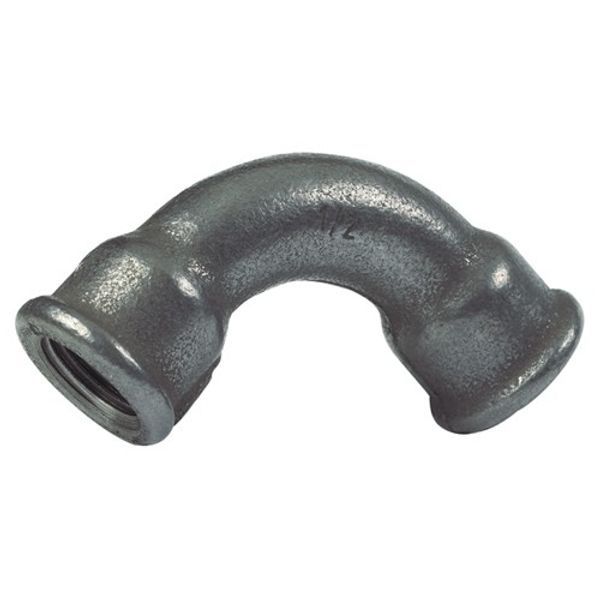 AG Black Iron 90 Degree Galvanised Swept Bend 1-1/2" BSP Female Ports