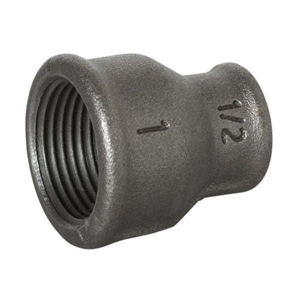 Black Iron Galvanised Reducing Socket 2" BSP Male x 1-1/2" BSP Female