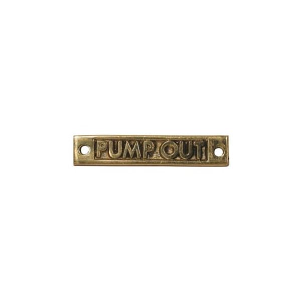 AG Pump Out - Oblong Name Plate Brass