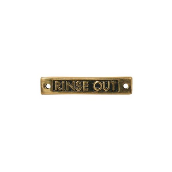 AG Rinse Out - Oblong Name Plate Brass