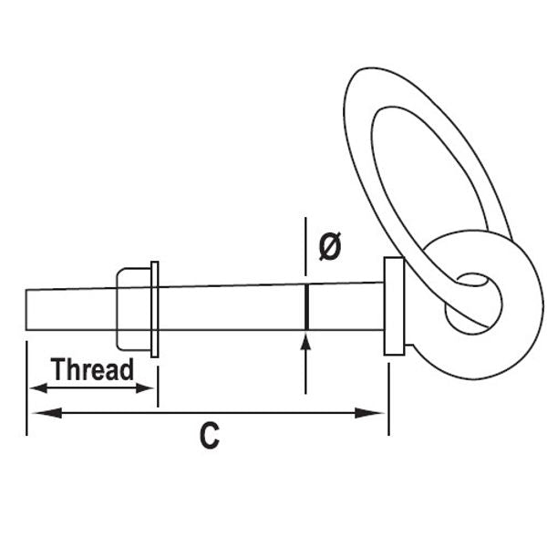 AG Galvanised Ring Bolt 10mm