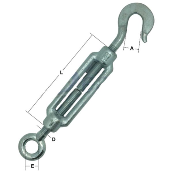 AG Galvanised Forged Straining Screw 6mm