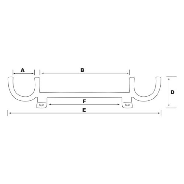 AG Plank & Pole Double Rack Brass (Pair)