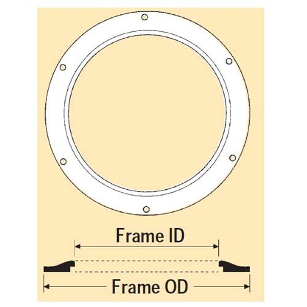 AG Porthole Brass Frame 9" (225mm) View