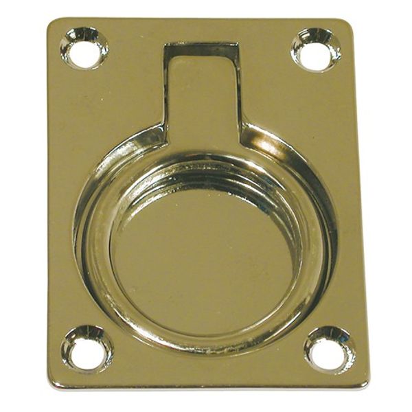 AG Lifting Ring Flush Brass 63 x 48mm