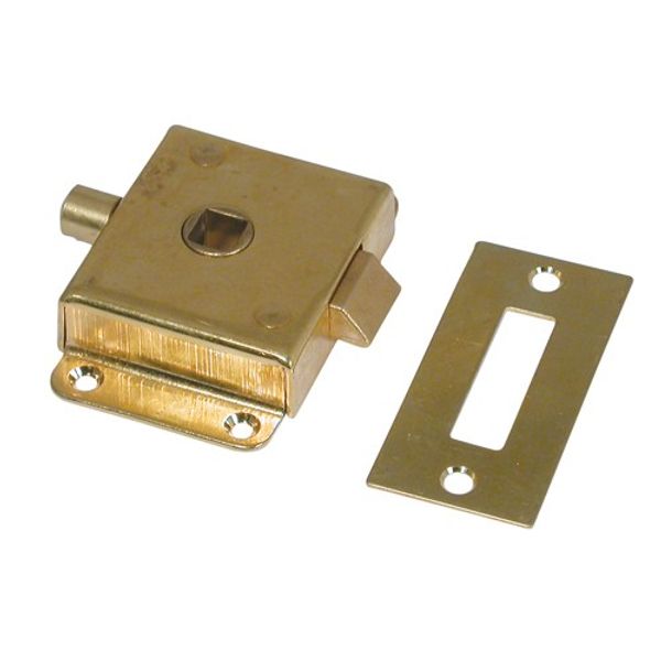 AG Rim Latch Brass with Flat Lock Striker