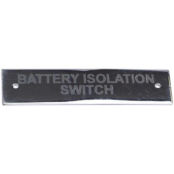 AG SP Battery Isolation Switch Label Chrome 75 x 19mm