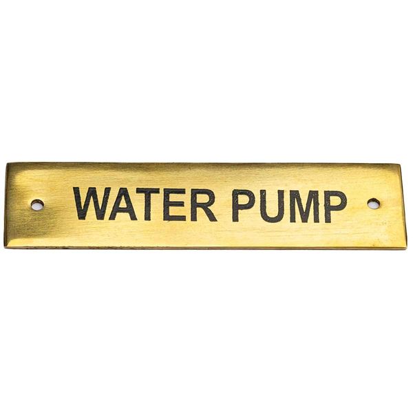 AG SP Water Label Brass 57 x 12mm