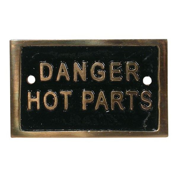 AG Danger Hot Parts Name Plate Brass (70 x 45mm)