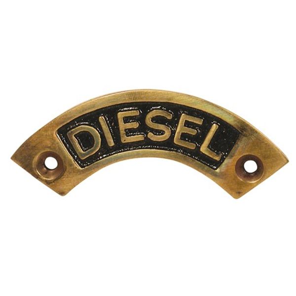 AG Diesel Deck Filler Name Plate Brass