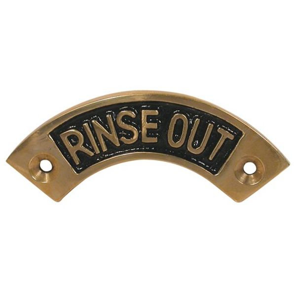 AG Rinse Out Fitting Name Plate Brass