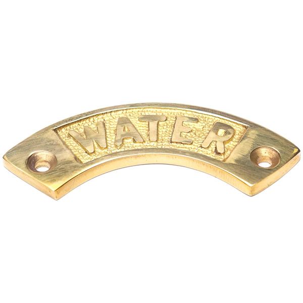 AG Water Deck Filler Name Plate Chrome Curved