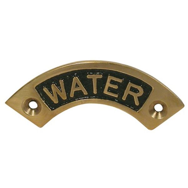 AG Water Deck Filler Name Plate Brass