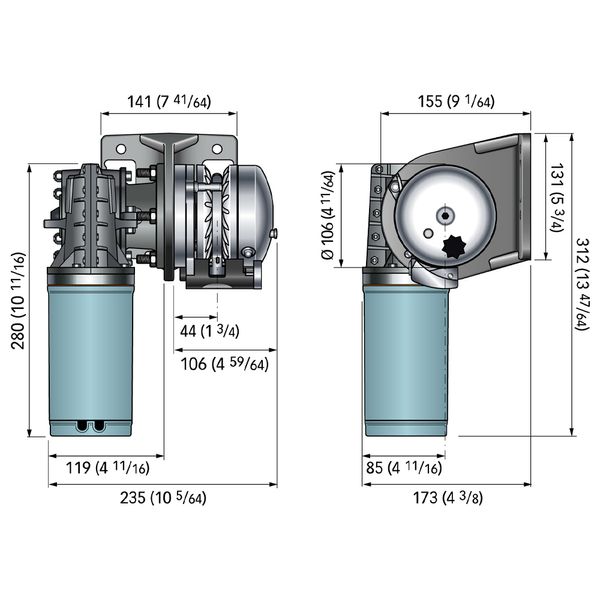 Quick BL2 Free Fall Windlass (600W / 12V / Rope Only)