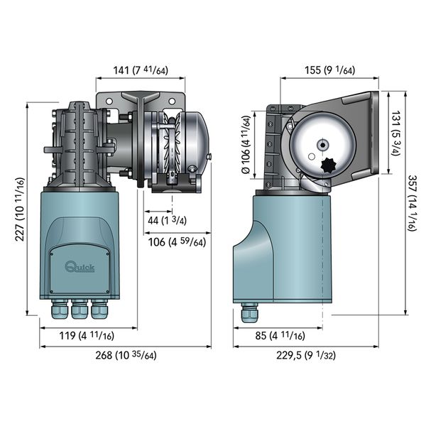 Quick BL2 Free Fall Windlass (900W / 12V / Rope Only)