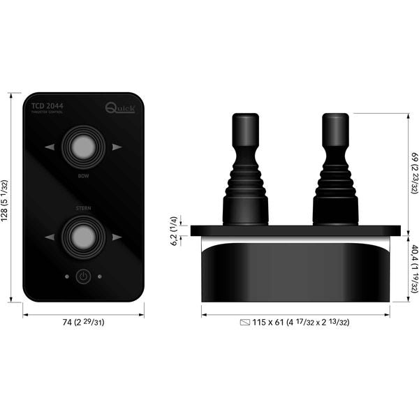 Quick Thruster Double Joystick Control Panel TCD2044 MK2