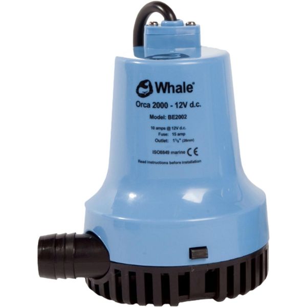 Whale Orca 2000 Submersible Bilge Pump (12V / 126 LPM / 28.5mm Hose)