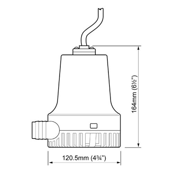 Whale Orca 2000 Submersible Bilge Pump (12V / 126 LPM / 28.5mm Hose)