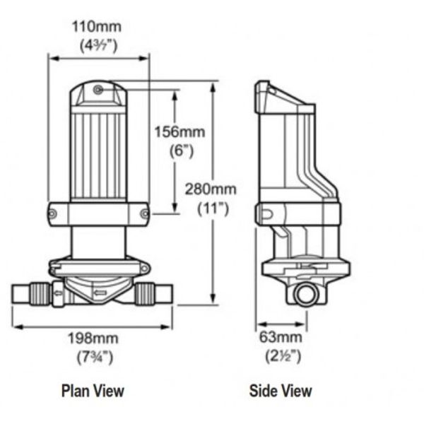 Whale Gulper 320 Bilge/Waste Pump with Strainer 12V