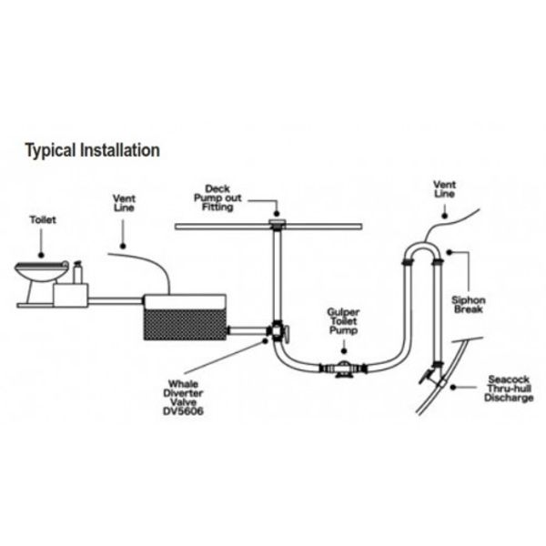 Whale Gulper Toilet Waste Pump 12V