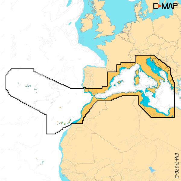 C-Map Discover X M-EM-T-076-D-MS West Mediterranean (Large)