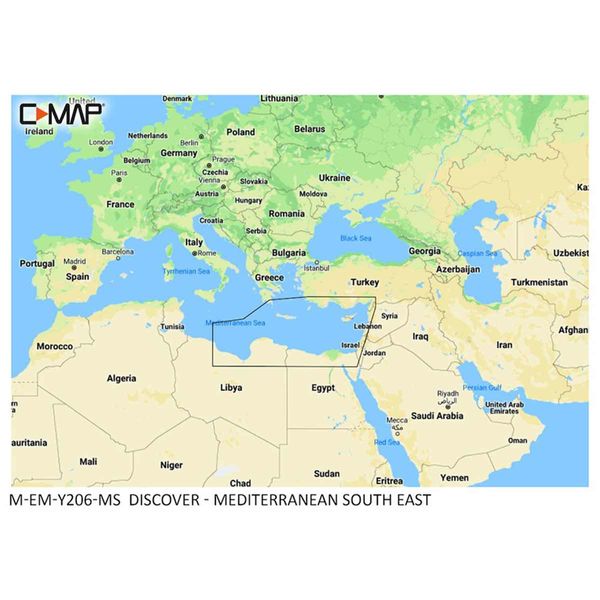 C-Map Discover M-EM-Y206-MS Mediterranean South East (Medium)