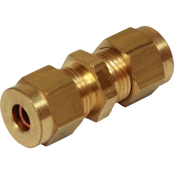 AG Brass Straight Coupling 3/16" x 3/16" Packaged