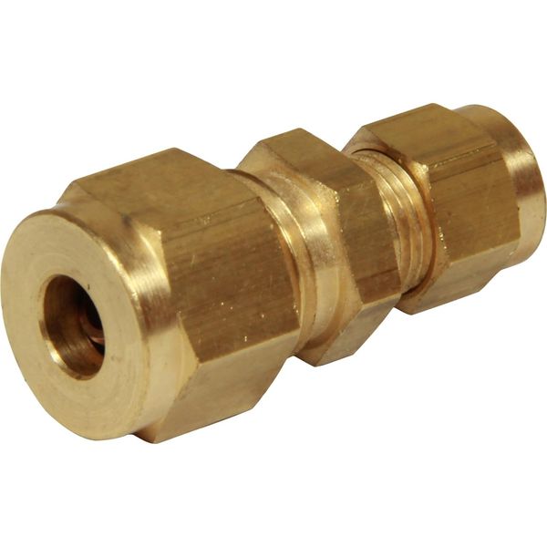 AG Brass Straight Coupling 1/4" x 3/16" Packaged