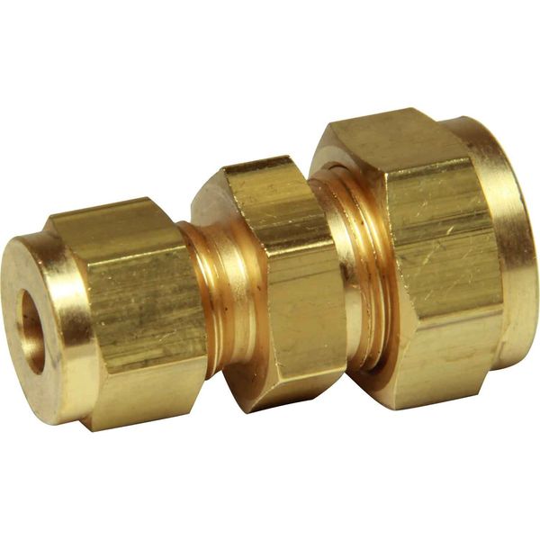 AG Brass Straight Coupling 3/8" x 1/4" Packaged