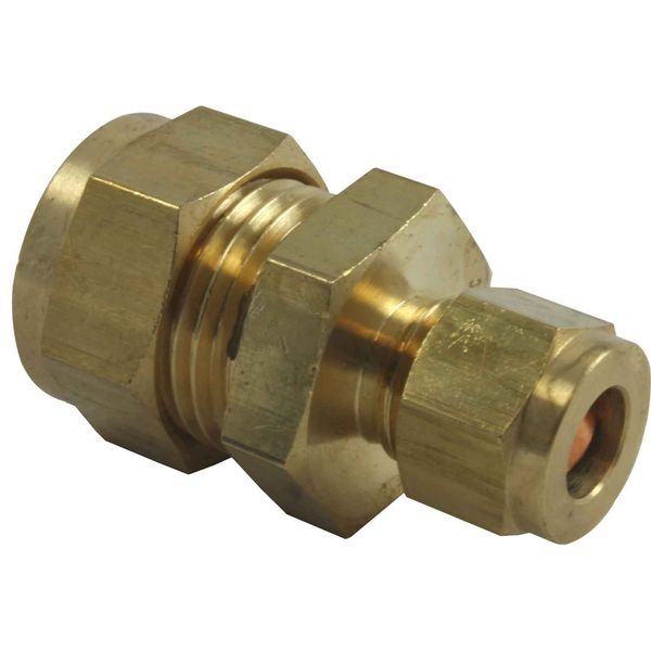 AG Brass Straight Coupling 1/2" x 5/16" Packaged