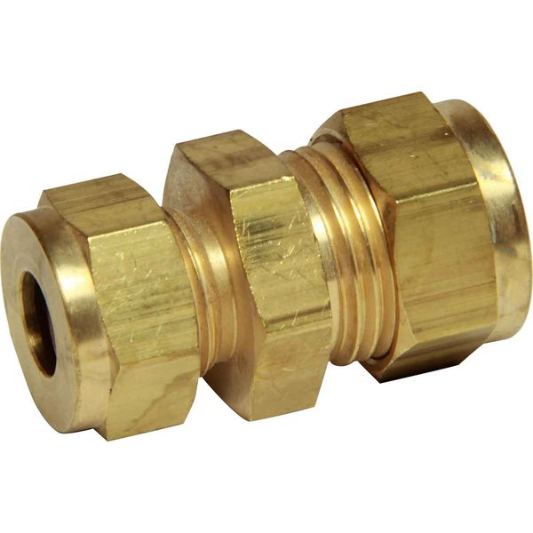 AG Brass Straight Coupling 1/2" x 3/8" Packaged