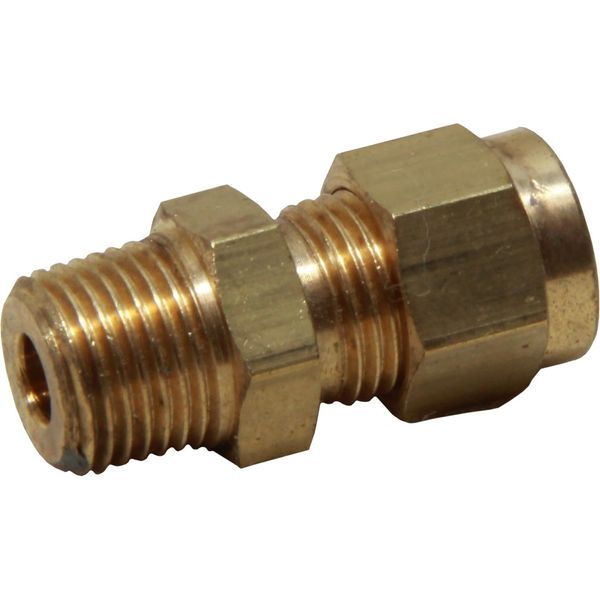 AG Brass Male Stud Coupling 3/16" x 1/8" BSP Taper Packaged