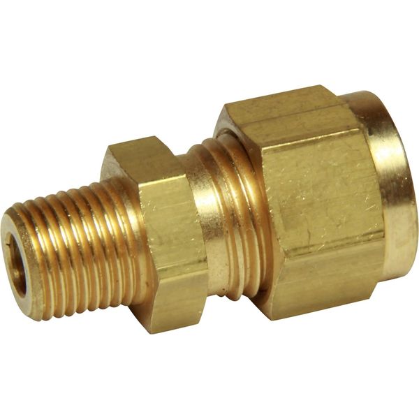 AG Brass Male Stud Coupling 1/4" x 1/8" BSP Taper Packaged