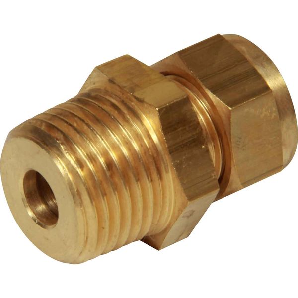 AG Brass Male Stud Coupling 3/8" x 1/2" BSP Taper Packaged