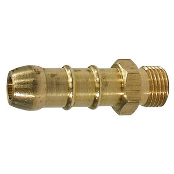 AG Brass Hose Tail Connector 1/4" BSP to 10mm Spigot Packaged