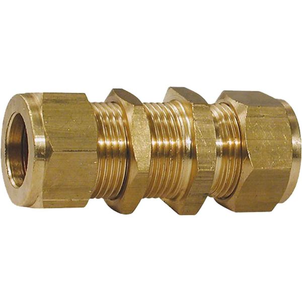 AG Brass Bulkhead Coupling 6mm Tube OD