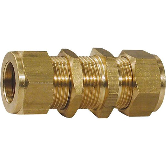 AG Brass Bulkhead Coupling 3/4" Tube 1/2"