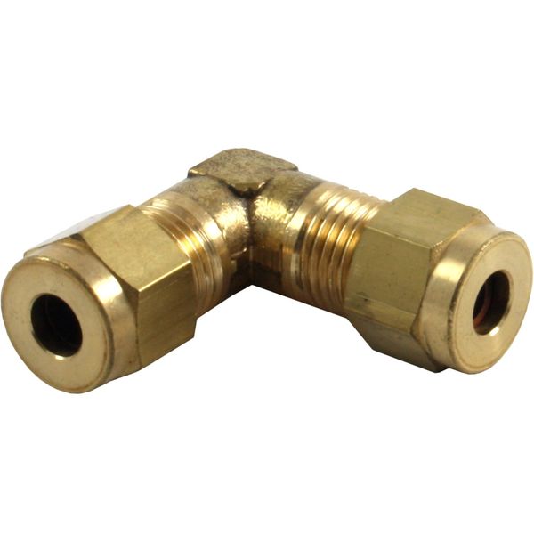 AG Brass Equal Elbow Coupling 3/16" x 3/16" Packaged