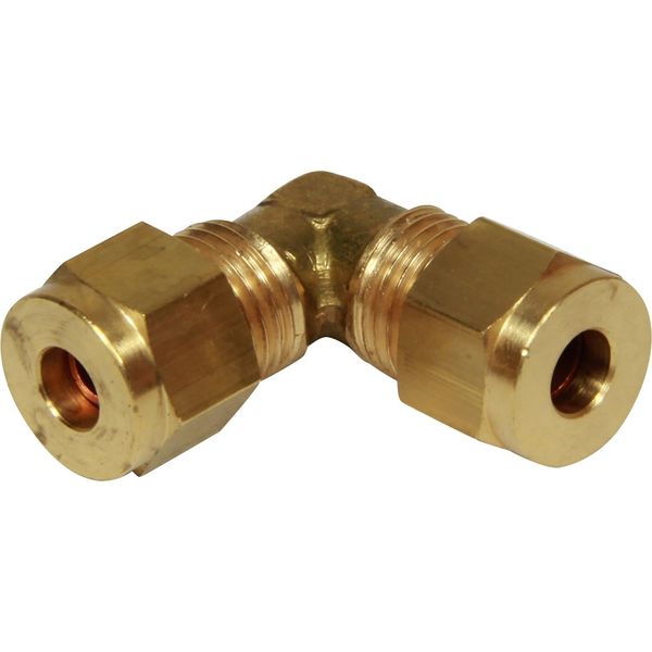 AG Brass Equal Elbow Coupling 1/4" x 1/4" Packaged