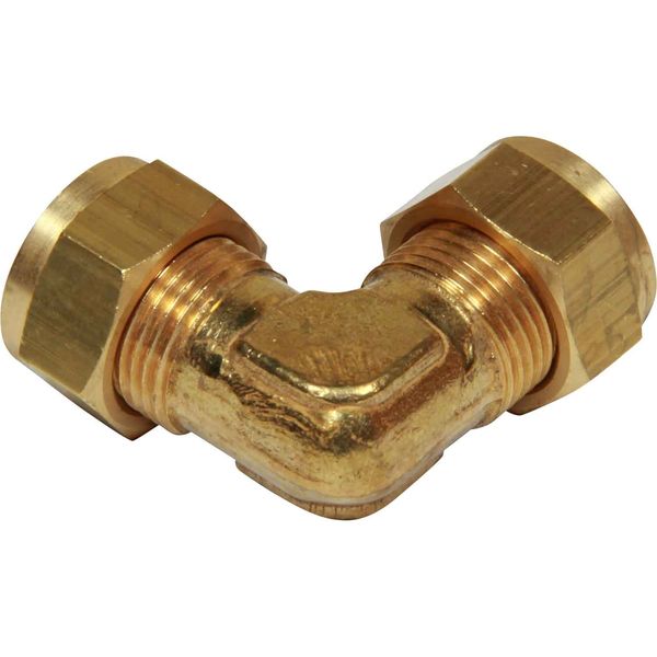 AG Brass Equal Elbow Coupling 3/8" x 3/8" Packaged