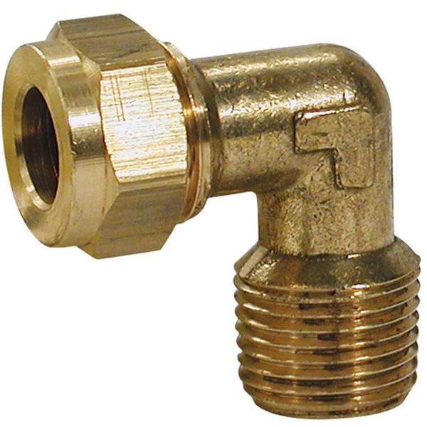 AG Brass Male Elbow Coupling 5/16" x 3/8" BSP Taper Packaged